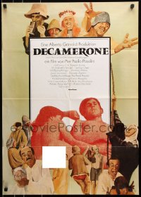 8r335 DECAMERON German 1971 Pier Paolo Pasolini's Italian comedy, Hoss artwork!