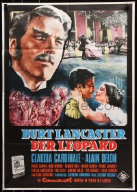 8r409 LEOPARD German 1963 Luchino Visconti's Il Gattopardo, cool art of Burt Lancaster!