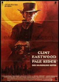 8r449 PALE RIDER German 1985 great full art of cowboy Clint Eastwood by David Grove!