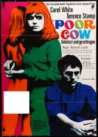 8r454 POOR COW German 1968 Terence Stamp, super sexy half-naked Carol White by Fritz Fischer!