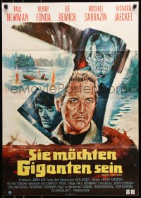 8r488 SOMETIMES A GREAT NOTION German 1971 art of Paul Newman, Henry Fonda, Lee Remick & Sarrazin!