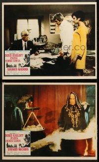 8r015 HOUSE OF EVIL 2 Mexican LCs 1968 different close-up images of creepy Boris Karloff!