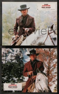 8r059 PALE RIDER 10 French LCs 1985 different images of cowboy Clint Eastwood, Michael Moriarty!