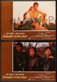 8r031 RIVER 12 Spanish LCs 1985 Mark Rydell directed, Mel Gibson, Sissy Spacek, different!
