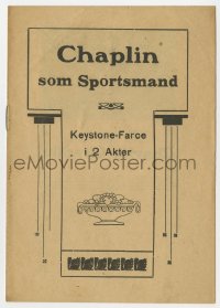 8s163 MABEL AT THE WHEEL Danish program 1919 Charlie Chaplin, Mabel Normand, car racing, rare!