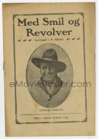 8s164 MAN FROM PAINTED POST Danish program 1921 Douglas Fairbanks Sr. wearing cowboy hat!