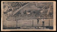 8s063 AMERICAN FENCES 4x7 manual 1900s from the American Steel & Wire Company of New York!