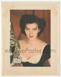 8s050 AVA GARDNER 7x9 picture frame insert 1940s the frame was guaranteed not to tarnish!