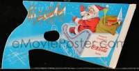 8s010 COCA-COLA die-cut promo Christmas card 1960s Season's Greetings from your local bottler!