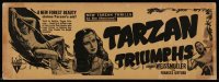 8s068 TARZAN TRIUMPHS 4x11 title strip 1943 Johnny Weismuller & sexy Frances Gifford as Zandra!