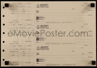 8s006 TIME TO KILL uncut sheet of prop checks 1996 used by Matthew McConaughey's character in movie!