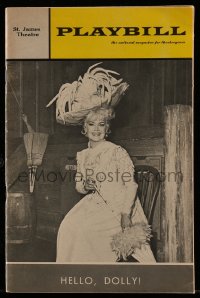 8s088 HELLO DOLLY playbill 1967 Gower Champion's Broadway production starring Betty Grable!