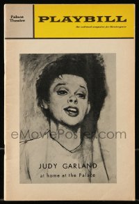 8s089 JUDY GARLAND playbill 1967 Judy Garland at home at the Palace, great cover art!