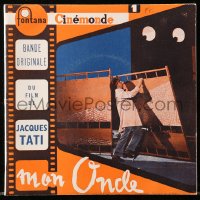 8s025 MON ONCLE 45 RPM soundtrack French record 1958 Jacques Tati as My Uncle, Mr. Hulot!