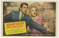 8s199 ARSENIC & OLD LACE Spanish herald 1947 great c/u of Cary Grant & Priscilla Lane, Frank Capra