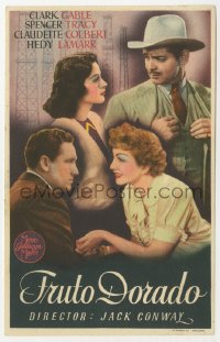 8s206 BOOM TOWN Spanish herald 1944 Clark Gable, Spencer Tracy, Claudette Colbert, Hedy Lamarr