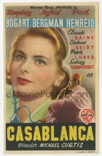 8s210 CASABLANCA Spanish herald 1946 different image of Ingrid Bergman, Michael Curtiz classic!