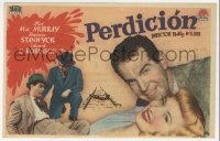 8s224 DOUBLE INDEMNITY Spanish herald 1947 Billy Wilder, Barbara Stanwyck, MacMurray, different!