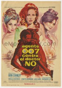 8s225 DR. NO Spanish herald 1963 different art of Sean Connery as James Bond & sexy girls by Mac!