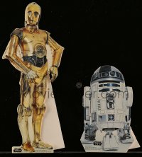 8s036 STAR WARS group of 2 mini French standees R1997 cool die-cut R2-D2 and C-3PO!