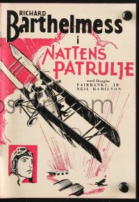 8s133 DAWN PATROL Danish program 1930 Richard Barthelmess, Douglas Fairbanks Jr., Howard Hawks!