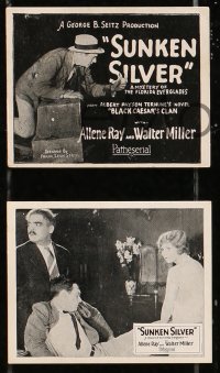 8s075 SUNKEN SILVER set of 12 3x4 mini photos 1925 Allene Ray, Walter Miller, includes a title card!