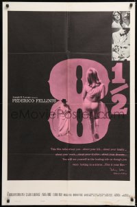 8t001 8 1/2 1sh 1963 Federico Fellini classic, Marcello Mastroianni & Claudia Cardinale!