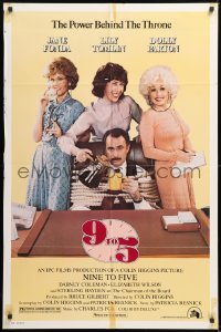8t002 9 TO 5 1sh 1980 Dolly Parton, Jane Fonda & Lily Tomlin w/tied up Dabney Coleman!