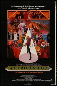 8t034 AMERICAN POP int'l 1sh 1981 cool rock & roll animation by Wilson McClean & Ralph Bakshi!
