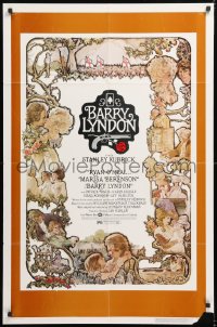 8t062 BARRY LYNDON 1sh 1975 Stanley Kubrick, Ryan O'Neal, great colorful art of cast by Gehm!