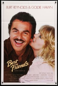 8t076 BEST FRIENDS 1sh 1982 great close up of Goldie Hawn & Burt Reynolds!