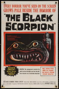 8t095 BLACK SCORPION 1sh 1957 art of wacky creature looking more laughable than horrible!