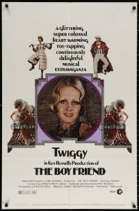 8t108 BOY FRIEND 1sh 1971 Russell, great images of Twiggy, Tommy Tune, dancers on white background