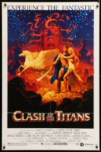 8t162 CLASH OF THE TITANS 1sh 1981 Ray Harryhausen, great fantasy art by Greg & Tim Hildebrandt!