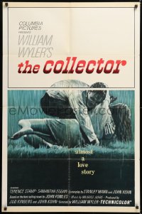 8t172 COLLECTOR 1sh 1965 art of Terence Stamp & Samantha Eggar, William Wyler directed!