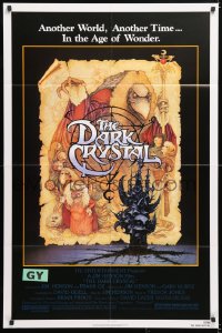 8t196 DARK CRYSTAL 1sh 1982 Jim Henson & Frank Oz, incredible Richard Amsel fantasy art!