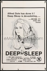 8t216 DEEP SLEEP 1sh 1972 Alfred Sole directed, Ashton art of sexy woman!