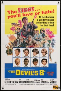 8t223 DEVIL'S EIGHT int'l 1sh 1969 Christopher George, Fabian, they had a skill for violence, action art!