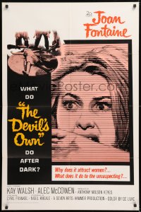 8t225 DEVIL'S OWN 1sh 1967 Hammer, Joan Fontaine, what does it do to the unsuspecting?