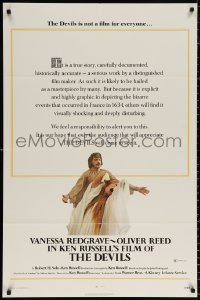 8t226 DEVILS 1sh 1971 white style, directed by Ken Russell, Oliver Reed & Vanessa Redgrave!