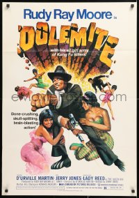 8t242 DOLEMITE 25x36 1sh 1975 D'Urville Martin, Lady Reed, best art of brain-blasting Rudy Ray Moore!