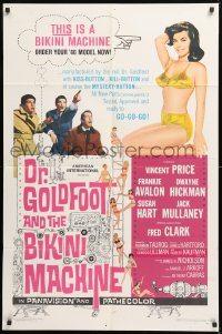 8t244 DR. GOLDFOOT & THE BIKINI MACHINE 1sh 1965 Vincent Price, sexy babes with kiss & kill buttons!