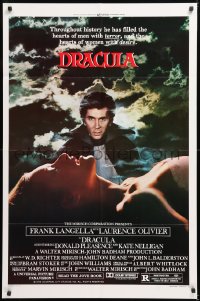 8t248 DRACULA style B 1sh 1979 Bram Stoker, vampire Frank Langella & c/u of sexy Jan Francis!