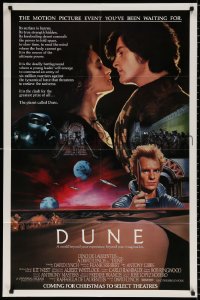 8t255 DUNE advance 1sh 1984 David Lynch classic, top cast images over the desert planet Arrakis!