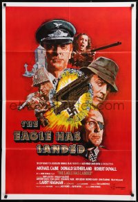 8t260 EAGLE HAS LANDED int'l 1sh 1977 completely different art of Michael Caine in World War II!
