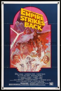 8t270 EMPIRE STRIKES BACK NSS style 1sh R1982 George Lucas sci-fi classic, cool artwork by Tom Jung!