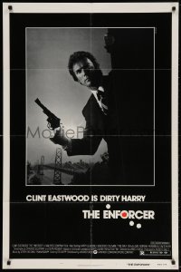 8t274 ENFORCER 1sh 1976 classic image of Clint Eastwood as Dirty Harry holding .44 magnum!