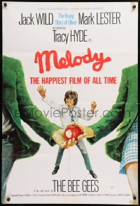 8t574 MELODY English 1sh 1971 Mark Lester & Jack Wild, how old is old enough for your first love!