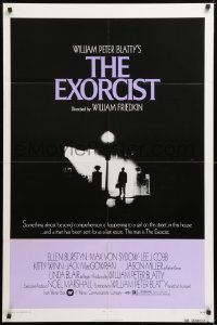 8t281 EXORCIST 1sh 1974 William Friedkin, Von Sydow, horror classic from William Peter Blatty!