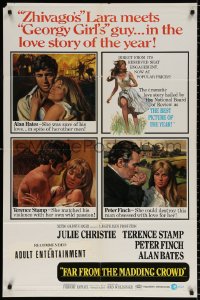8t288 FAR FROM THE MADDING CROWD 1sh 1968 Julie Christie, Terence Stamp, Peter Finch, Schlesinger!